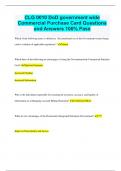 CLG 0010 DoD government wide Commercial Purchase Card Questions  and Answers 100% Pass