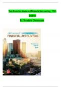 TEST BANK FOR Advanced Financial Accounting 13th Edition By Theodore Christensen