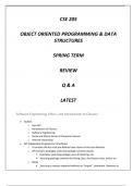 CSE 205 OBJECT ORIENTED PROGRAMMING & DATA STRUCTURES SPRING TERM REVIEW Q & A