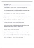 health test Question and answers 100&percnt; correct 2024 