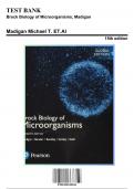 Test Bank: Brock Biology of Microorganisms, Madigan 15th Edition by Madigan - Ch. 1-33, 9781292235103, with Rationales