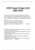EMT Exam 3 Chap 14-18 (JBL) 2024