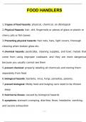 Food Handler BUNDLE DEAL Food Handlers License Test  Food Handler Training - Riverside&comma; CA Final Exam  Food handlers card Test AZ Latest 2024 Actual Questions and Verified Answers &lpar;2024 &sol; 2025&rpar; A&plus; Grade 100&percnt; Guarantee Verified by Experts