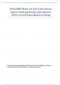2024 Music 33- Test 2 SMC 100 scored solution (questions and answer) (Santa Monica College).docx