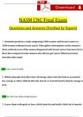NASM CNC Final Exam Questions and Answers (2024 / 2025) (Verified Answers)