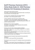 ExCPT Pharmacy Technician &lpar;CPhT&rpar; Online Study Guide 2&period;0 - NHA Pharmacy Modules 5 & 6 Vocabulary & Questions