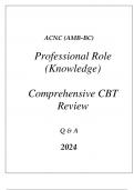 ACNC(AMB-BC) PROFESSIONAL ROLE (KNOWLEDGE) COMPREHENSIVE CBT REVIEW Q & A
