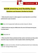 NASM Stretching and Flexibility Coach Exam Questions and Answers (2024 / 2025) (Verified Answers)