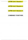 LETRS Unit 5 Session 1  LETRS Unit 5 Session 4 LETRS Unit 5 Session 5 COMBINED TOGETHER 