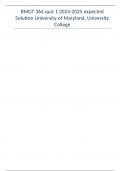 BMGT 364 quiz 1 2024-2025 expected Solution University of Maryland&comma; University College