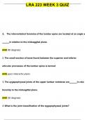 LRA 223 week 3 Quiz Exam BUNDLED LRA 225 Final Exam Quiz  LRA 223&comma; 224 Final Study Review  LRA 221 Finals Review Exam  LRA 222 Final Exam Review Latest Update 100&percnt; Pass