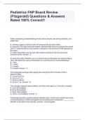 Pediatrics FNP Board Review &lpar;Fitzgerald&rpar; Questions & Answers Rated 100&percnt; Correct&excl;&excl;