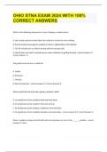 OHIO STNA EXAM 2024 WITH 100&percnt; CORRECT ANSWERS