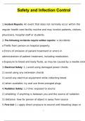 Safety and Infection Control Exam &vert; Questions with 100&percnt; Correct Answers &vert; Verified &vert; Latest Update