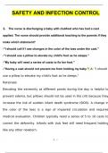 Safety and Infection Control rua Test &vert; Questions with 100&percnt; Correct Answers &vert; Verified &vert; Latest Update