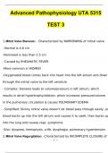NURS 5315 Advanced Pathophysiology UTA TEST 3 | Questions with 100% Correct Answers | Verified | Latest Update