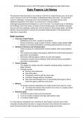 Gale Papers Ltd Unit 6 Principles of Management May 2024 Exam Notes