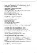 WGU PRE-ASSESSMENT&colon; WEB DEVELOPMENT FOUNDATIONS &lpar;PNVO&rpar;