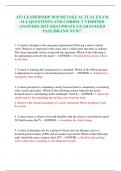 ATI LEADERSHIP 2019 RETAKE ACTUAL EXAM  ALL QUESTIONS AND CORRECT VERIFIED  ANSWERS 2023-2024 UPDATE GUARANTEED  PASS &vert;BRAND NEW&excl;
