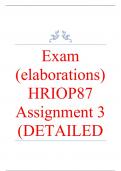 Exam (elaborations) HRIOP87 Assignment 3 (DETAILED ANSWERS) 2024 - DISTINCTION GUARANTEED •	Course •	Research Report in Employee and Consumer Behaviour (HRIOP87) •	Institution •	University Of South Africa (Unisa) •	Book •	Research in Consumer Behavior HRI