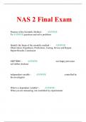 NAS 2 Final Exam