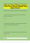 IEI301 Quiz 2 (Chap 789) Exam | Questions  & 100% Correct Answers (Verified) | Latest  Update | Grade A+