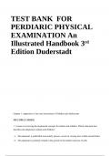 TEST BANK FOR PERDIARIC PHYSICAL EXAMINATION An Illustrated Handbook 3rd Edition Duderstadt