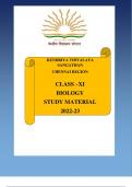 Class 11 Biology Short notes with important questions