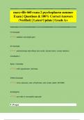 maryville 660 exam 2 psychopharm summer  Exam &vert; Questions & 100&percnt; Correct Answers  &lpar;Verified&rpar; &vert; Latest Update &vert; Grade A&plus;