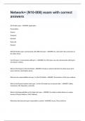 Network&plus; &lpar;N10-008&rpar; exam with correct answers