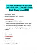 Certified Healthcare Simulation Educator Exam | Complete Exam Study Guide Latest 2024 