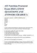 ATI Nutrition Proctored Exam 2024 LATEST _QUESTIONS AND ANSWERS GRADED A