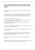 FCLE REVIEW PRACTICE QUESTIONS 2024&period;