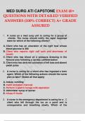 MED SURG ATI CAPSTONE EXAM 40&plus; QUESTIONS WITH DETAILED VERIFIED ANSWERS &lpar;100&percnt; VERIFIED AND GRADED A&plus;