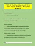 MSN 611 Final Exam &vert; Questions & 100&percnt;  Correct Answers &lpar;Verified&rpar; &vert; Latest Update &vert;  Grade A&plus;