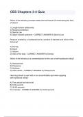 CES Chapters 3-4 Quiz &lpar;1&rpar;