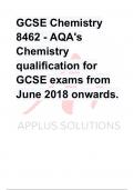 GCSE Chemistry 8462 - AQA's Chemistry qualification for GCSE exams from June 2018 onwards.