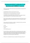 Fundamental HESI Certification Exam  Questions and CORRECT Answers