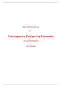 Solutions Manual for Contemporary Engineering Economics 7th Edition By Chan Park (All Chapters, 100% Original Verified, A+ Grade)