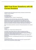 SBB Final Exam Questions with All Correct Answers 
