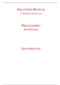 Solutions Manual for Prealgebra 9th Edition By Elayn Martin-Gay (All Chapters, 100% Original Verified, A+ Grade)