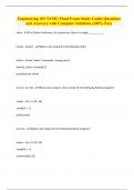 Engineering 102 TAMU Final Exam Study Guide Questions  and Answers with Complete Solutions &vert;100&percnt; Pass
