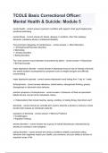 TCOLE Basic Correctional Officer&lowbar; Mental Health & Suicide&lowbar; Module 5
