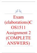Exam &lpar;elaborations&rpar; COS1511 Assignment 2 &lpar;COMPLETE ANSWERS&rpar; 2024 &lpar;735127&rpar; - DUE 13 May 2024 &bull;&Tab;Course &bull;&Tab;Introduction to Programming I - COS1511 &lpar;COS1511&rpar; &bull;&Tab;Institution &bull;&Tab;University Of South Africa &lpar;Unisa&rpar; &bull;&Tab;Book &bull;&Tab;Introduction to Programming with C&plus;&plus; COS15