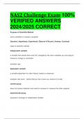 NAS2 Challenge Exam 100&percnt;  VERIFIED ANSWERS  2024&sol;2025 CORRECT