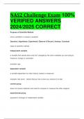 NAS2 Challenge Exam 100%  VERIFIED ANSWERS  2024/2025 CORRECT RATED A++