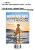Test Bank for Essentials of Human Anatomy & Physiology 12th Edition, 12th Edition by Elaine N. Marieb, 9780134395326, Covering Chapters 1-16 | Includes Rationales