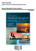 Test Bank for LeMone and Burke's Medical-Surgical Nursing, 7th Edition by Bauldoff, 9780134868189, Covering Chapters 1-50 | Includes Rationales