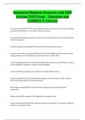 Integrated Business Processes with ERP  Systems TOP Exam Questions and  CORRECT Answers
