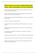 FBLA future business leader&sol;leadership Exam with Guaranteed Correct Answers